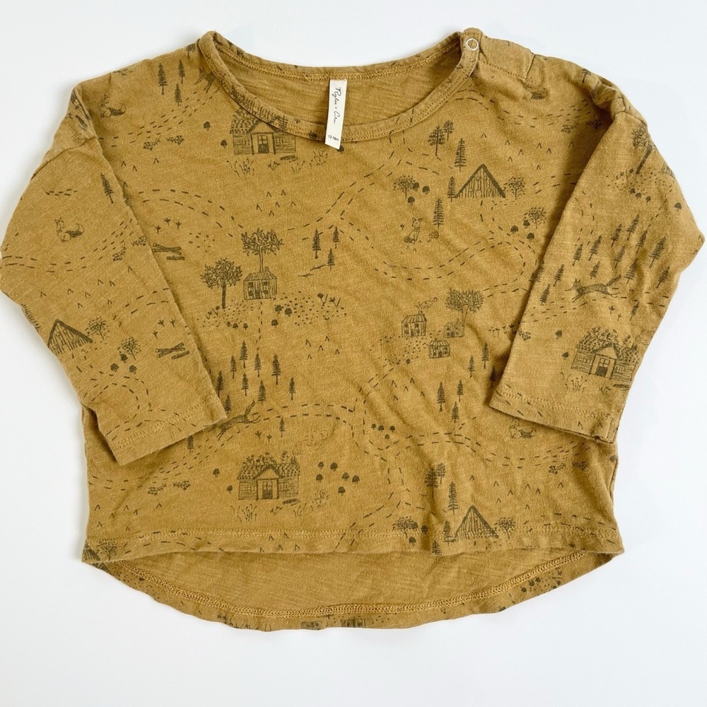 Rylee + Cru Tan Country House Long Sleeve Tee